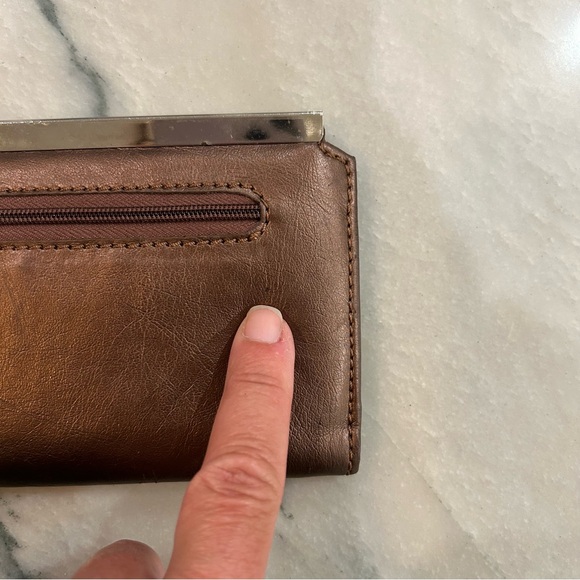 Vintage Chinese Laundry Two-Tone Leather Wallet Clutch – Y2K Era - Picture 5 of 15